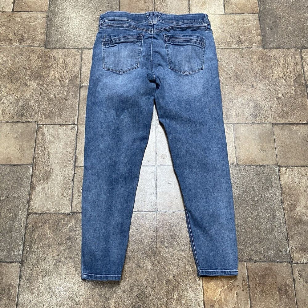 Democracy Ab Technology Jeans Womens 12/34x27 Blue Distressed Mid Rise - Picture 10 of 10